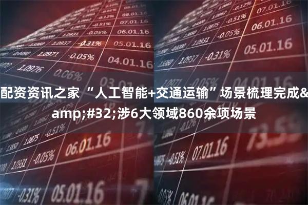 配资资讯之家 “人工智能+交通运输”场景梳理完成 涉6大领域860余项场景